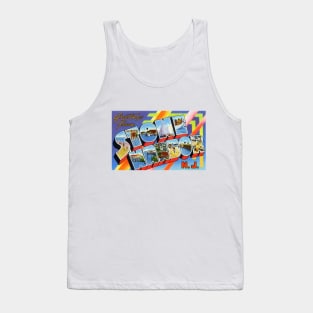 Greetings from Stone Harbor, New Jersey - Vintage Large Letter Postcard Tank Top